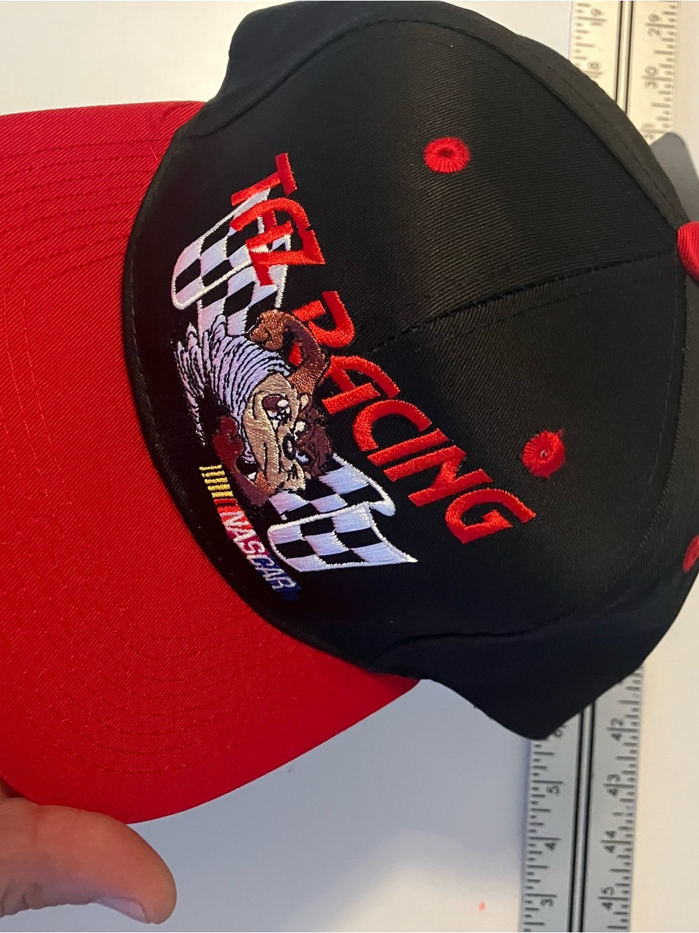 Racing Embroidered Black & Red NASCAR Hat